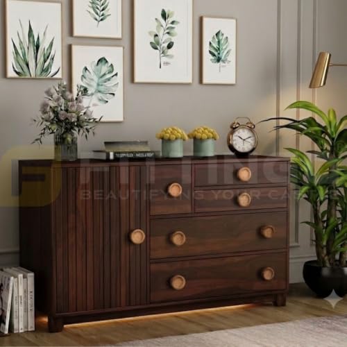 Image of Wooden Cabinet Knob for Drawer, Wardrobe, Cupboard & Kitchen Cabinets - Natural Wood Furniture Knob Handle - Pack of 6(1.5 Inch)-| 3 Years Warranty |