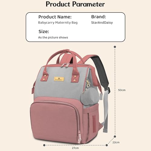 Image of StarAndDaisy Diaper Bag for Mothers for Travel /Maternity Bag with 16 Multi-Purpose Pockets with Quick Access Diaper & Mobile Pocket /Diaper Bag for Baby