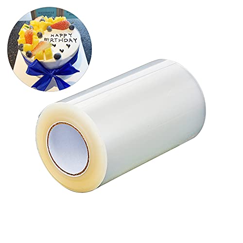 Hub's Gadget Cake Collar 3.15 x 33ft, Acetate Rolls, Clear Cake Strips, Transparent Cake Rolls, Mousse Cake Acetate Sheets for Chocolate Mousse Baking, Cake Decorating