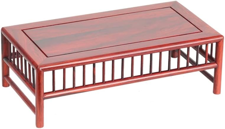 Bonsai Pedestal Vase Pedestal Stands Rectangular Ornament Base Small Flower Stand Teapot Tea Set Small Tea Table Strange Stone Flower Bonsai Shelf Planter Stand Plant Holder(Large)