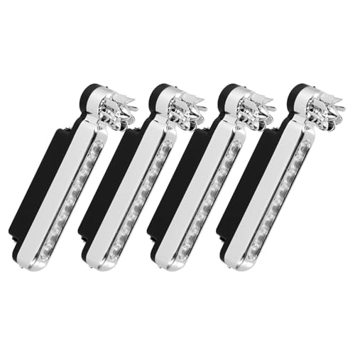 LALADEFIEE Lot de 4 Feux de Calandre à Énergie Éolienne Réglables Feux de Jour LED Blancs Applicables pour Automobiles Camions et 4X4 Éclairage Frontal sans Câblage Résistant aux