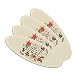 Noel Christmas Holly Poinsettias Double-Sided Oval Nail File Emery Board Set 4 Pack