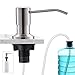 CREA Dispenser Sapone Lavello Cucina in Acciaio Inox, Dispenser Liquidi per Lavello Cucina con Bottiglia da 500 ml, Dispenser Sapone Incasso Distributore Detersivo Sapone da Incasso, Spazzolato