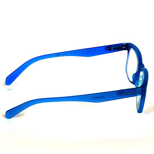 Image of Polaroid Unisex Non-Polarized Transparent Lens Plastic Full rim Rectangular Corrective Eyeglasses PLD 0023 /R PJP 5530