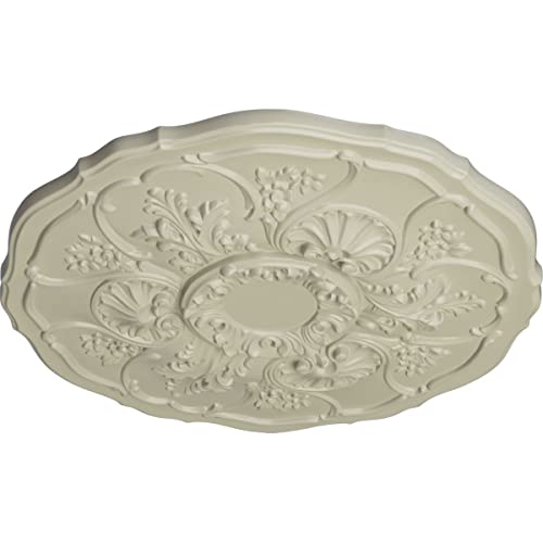 Image of Ekena Millwork CM22CNCYF 22-1 /2 x 1-1 /2 Cornelia Ceiling Medallion, Clear Yellow