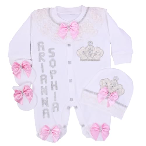 Custom Newborn Baby Clothes Set for Girls – 3 PCS