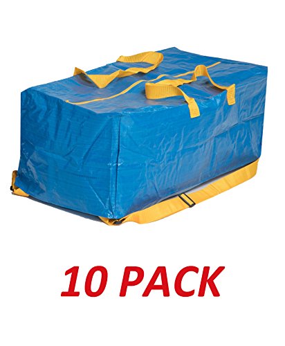 Klickpick Home Heavy Duty Reusable Extra Large Storage Bags -Pack of 10, Laundry