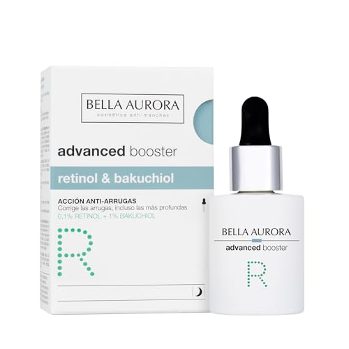 BELLA AURORA - Advanced Booster R 30 ml, Retinol & Bakuchiol, Sérum Antiarrugas, Reafirmante y Retexturizante, Efecto Rejuvenecedor, Corrige Arrugas y Líneas de Expresión, de Noche