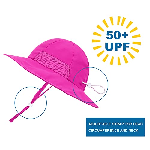 Simplikids Swim Hat Baby Girl Sun Hat For Toddler Girls Summer Girls Boys Sun Hat Upf 50+ Sun Protection Wide Brim Bucket Hat Rose 12-24 Months #TOP3