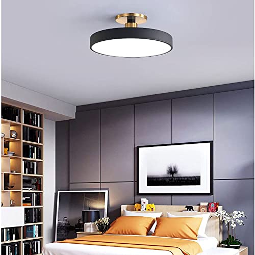 Plafonnier LED rond dimmable en fer forgé et acrylique pour salon - 5