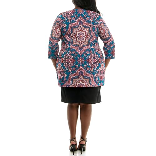 Danny & Nicole Women's Sleeveless Sheath Dress with Longline Jacket4