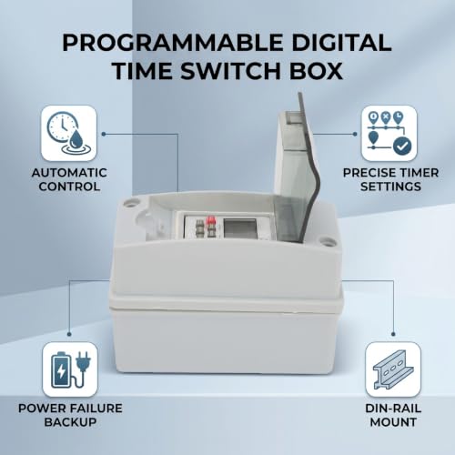 Temporizador de bomba de piscina programable con pantalla LCD para control de 30A 7