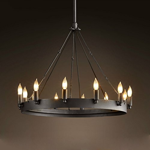 Preisvergleich Produktbild AMOS Schmiedeeisen Kronleuchter Wohnzimmer Bar Persönlichkeit Café Kerze Kronleuchter