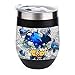 Bouteille isotherme en acier inoxydable 304 de 355 ml avec motif mignon d'aquarium, de poisson pour bureau, maison, bureau, intérieur et extérieur