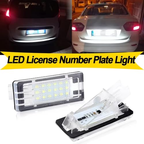 Luces de matrícula para coche Captur MK1 Fluence sustitución limpia 5