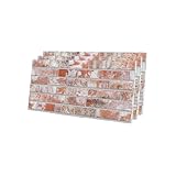 IZODEKOR 3D Wall Panels Brick Effect - Cladding, Stone Look, Styrofoam Facing for Living Room, Kitchen, Bathroom, Balcony, Bedroom and Back of Counter | Stone House (3 Piece Panel) | Covers 16 sq ft