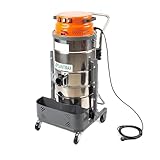 SANITMAX Industrial Wet-Dry Vacuum Cleaner, 3600W Triple Motor, 19-Gal Stainless Tank, HEPA Filtration, 211.9 CFM, Manual Filter Cleaning, Commercial Vacuum for Factories, Warehouses & Workshops