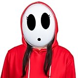 Panamanta Shy Guy Mask for Halloween Men's Cosplay Costume White Game Mask Halloween Masquerade Props for Kids