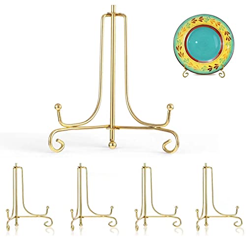 5 pièces de fer présentoir, présentoir de présentation, 4 pouces Golden support photo,appliquer photo, art, assiettes, livres,décoration de la maison Cover