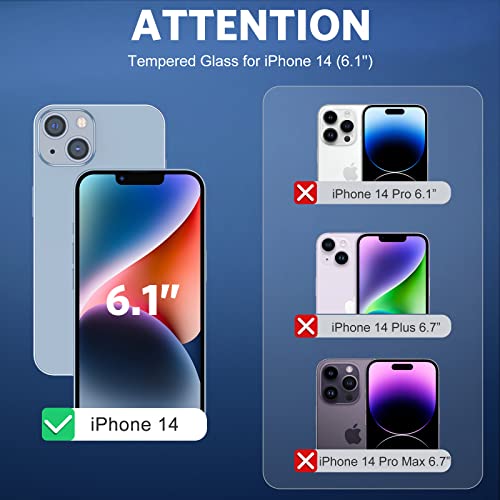Panzerglas für iPhone 14 von Omoton mit Rahmen-Installationshilfe