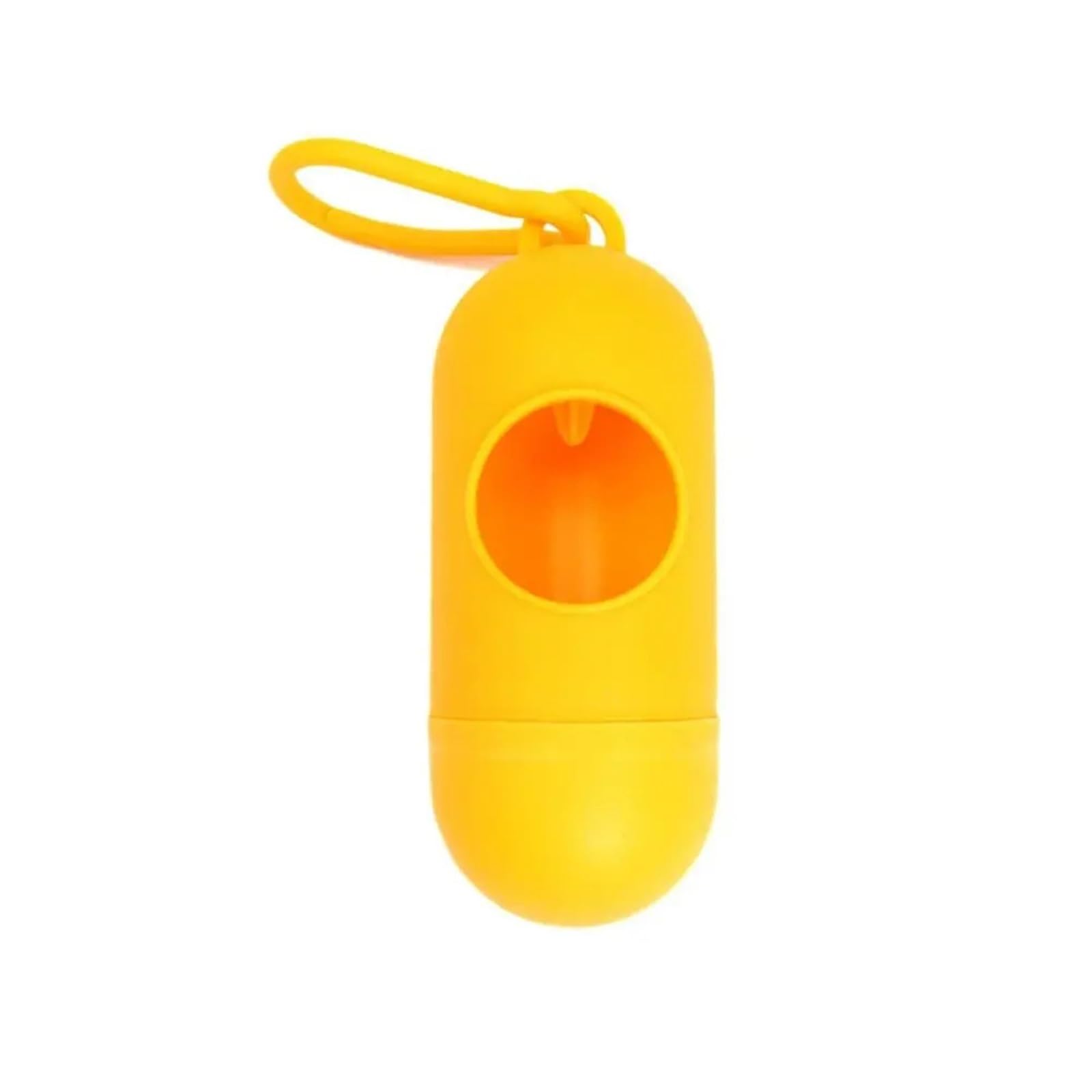 Pet Waste Bag Dispenser Outdoor Travel Trash Case for Puppy Cat Walking(Yellow)