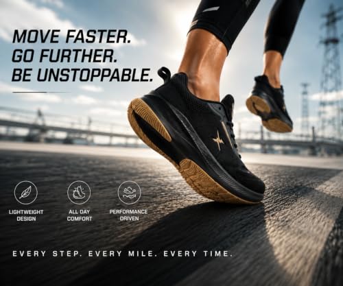 Image of Kraasa Men's Running Shoes | Breathable Knit Upper | Lightweight Phylon Sole | Cushioned EVA Insole | Comfortable Sports & Casual Sneakers for Gym, Walking & Daily Use