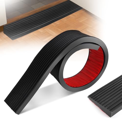 SWAWIS Rampa per Soglia 900 x 80 x 20 mm Rampe per Disabili Capacità Carico Max.800KG Soglia di Dislivello Pavimento per Sedia a Rotelle, Passeggini, Deambulatori o Scooter