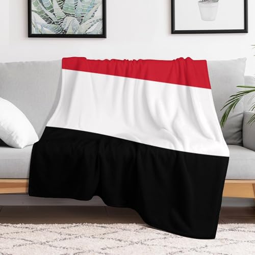 Couverture drapeau Yémen pelucheuse et douce 150x200 pour lit - 2