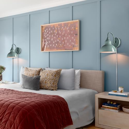 Image of Mini Gooseneck Wall Sconce, 2-Way Mount with Switch, Macaron Green | Flexible Gooseneck, Plug-in & Hardwired Dual Installation, On /Off Switch Included, Fits Bedroom, Corridor, Porch