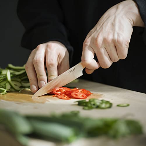 Foto von Fiskars Tomatenmesser, Gesamtlänge: 22 cm, Qualitätsstahl/Kunststoff, Schwarz, Royal, 1016462