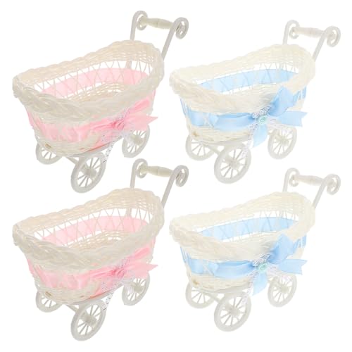 Poussettes à bonbons pour centre de table de baby shower créative