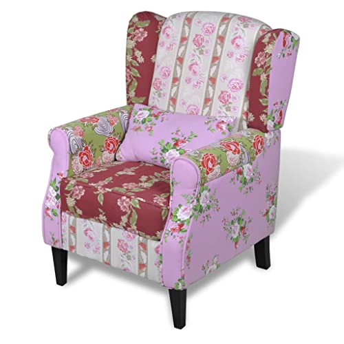 vidaXL Sessel Patchwork Bunt Baumwollbe Relaxsessel Ohrensessel Polstersessel vidaXL Sessel Patchwork Bunt Baumwollbe Relaxsessel Ohrensessel Polstersessel