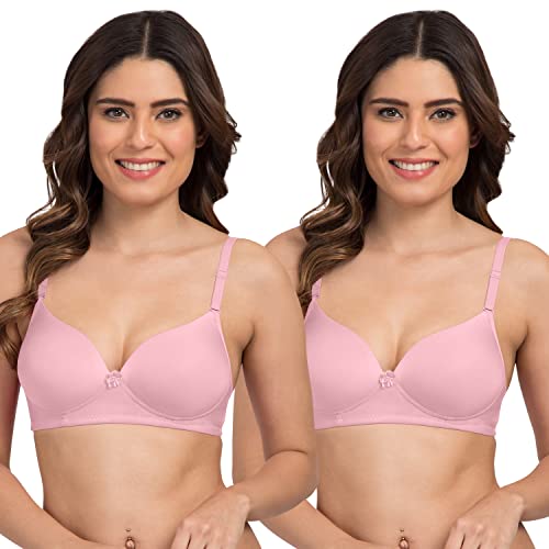 Image of Tweens - Heavily Padded Semi Push-Up Bra - Polyamide Fabric - 3 /4th Coverage, Wireless, Multiway Straps, Seamless - Everyday T-Shirt Bra