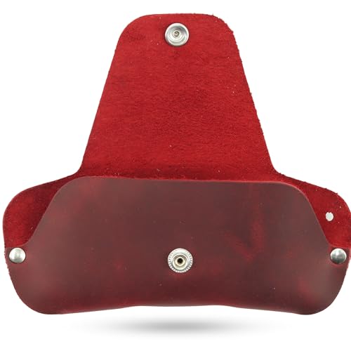 Image of Toprank Leather Eyeglass Case - Handmade Slim Sunglasses Holder, Genuine and Universal Fit for Men and Women