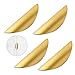 4 Piezas Manijas para Gabinete de Puerta Dorada,Tirador de Armario,Tirador de Puerta Dorado,Tirador de Puerta Curvo,Tirador para Muebles con Tornillos,Tiradores,para Armarios y Guardarropas (117 mm)