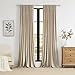 PRIMROSE Champagne Velvet Curtains 84 inch Long for Living Room,Set of 2 Panels Blackout Rod Pocket Back Tab Window Treatment Room Darkening Heavy Decorative Curtains Drapes for Bedroom