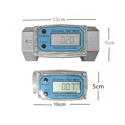 Monkeyjack Digital Diesel Fuel Flow Meter 1'' Electronic Turbine Flow Gauge 10-100L/Min #TOP3