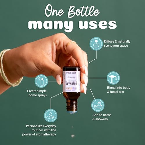 (Rosemary) - Aura Cacia Pure Essential Oil, Rosemary, 0.5 Fluid Ounce