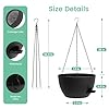 UOUZ 13 Inch 2 Pack Large Self Watering Hanging Planters for Indoor Outdoor Plants, Hanging Plant Pots with Removable 50 Oz Reservoir, Plastic Hanging Basket for Window Porch Garden Balcony, Black #4