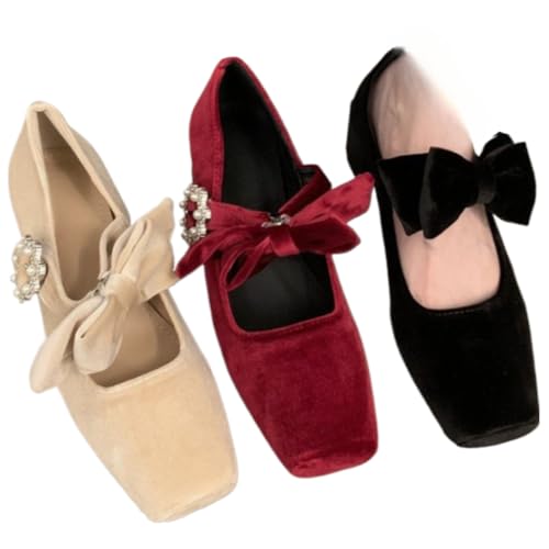 Women's Fashionable Bowknot Design Flat Shoes, Casual Comfy Comfort Comfortable Round Toe Shoes for Daily Wear, Ballet, Lightweight Breathable for All Seasons