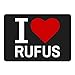 Produktbild Multifanshop Mousepad Classic I Love Rufus schwarz
