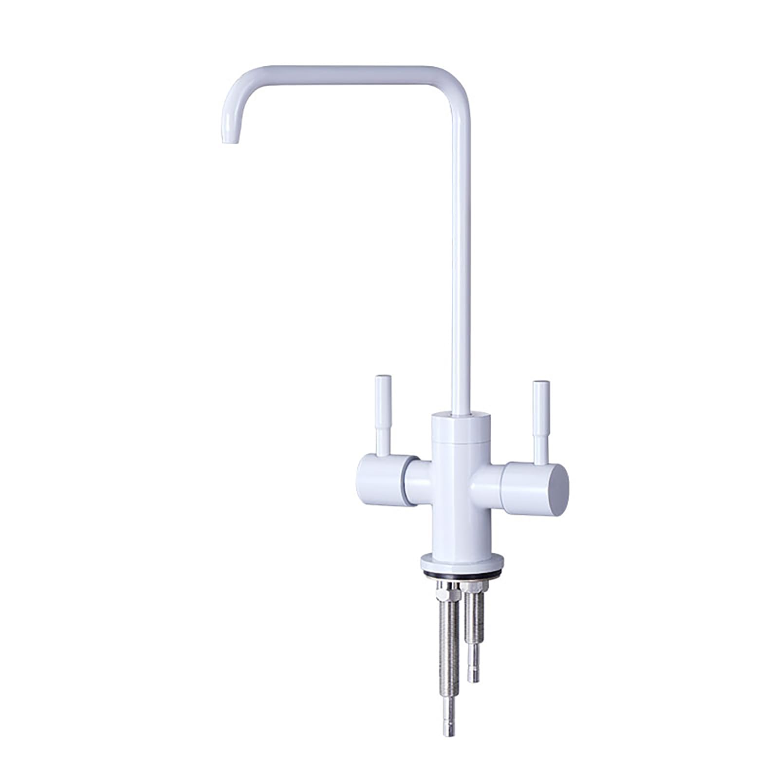 FCXWEVR 360° Rotating Kitchen Sink Mixer Tap Single Hole Cold Water Faucet Modern White Design for Easy Drinking Water Access Ideal for Home or Restaurant Use