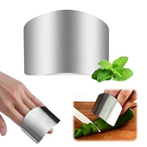 Stainless Steel Finger Guard, 2025 Upgrade Finger Protector for Cutting Food, Safe Slicing Tool for Chopping, Dicing, and Kitchen Food Prep (1 PC)