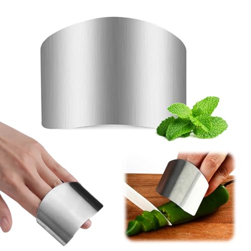 Stainless Steel Finger Guard, 2025 Upgrade Finger Protector for Cutting Food, Safe Slicing Tool for Chopping, Dicing, and Kitchen Food Prep (1 PC)