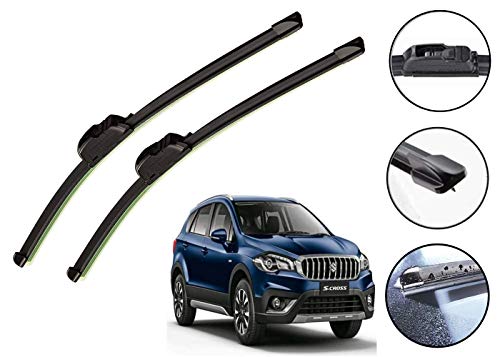 Image of Auto Hub Car Wiper Blades Compatibility With Maruti Suzukii S-Cross New - Set of 2 Pcs (D-26,P-14)