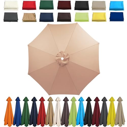 CZQGLYM 2.0M/2.7M/3.0M Replacement Garden Parasol Canvas,Umbrella Replacement Cover,6/8 Ribs Replacement Canopy For Parasol Umbrella Replacement Cloth,Anti-UV (Pink,3.0m/6 Ribs)