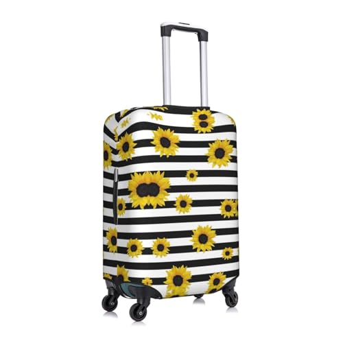 Stylish Sunflowers Print Luggage Suitcase Cover Protector Luggage Washable Covers With Concealed Zipper3