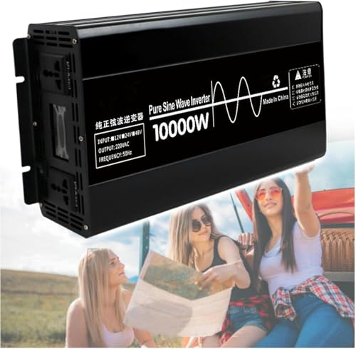 HOTAPEPU Inverter 10000W Power Inverters, Convertidor De CA De DC De 24 V A 110 V con Salida Dual De CA Y Pantalla LCD, Inversor De Potencia De Onda Sinusoidal De Inicio ~//