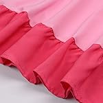 Coseaon Peach Cosplay Disfraz Niña Peach Princesa Vestido de Melocotón con Corona Guantes Varita de Mágica Difraces Halloween Navidad Carnaval 4-15 años