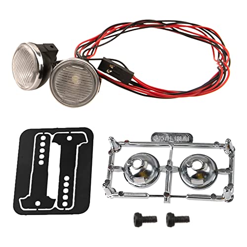 HIRCQOO 1/10 RC Crawler LED Headlights Compatible with Traxxas TRX-4, TRX-6, Axial SCX10, Redcat Gen8 (20MM B)